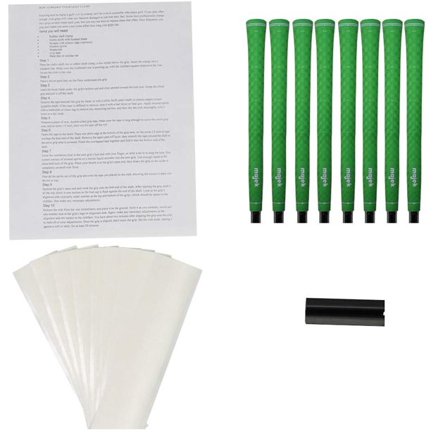 Majek Tour Pro Lime Green Standard Size Golf Grips and Grip Kit (8