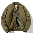 thumbnail image 5 of Olyvenn Winter Warm New Fashion Blazer Jumper Hooded Cotton Jacket Man Long Sleeve Hoodless Casual Outwear Jackets Outwear Padded Sports Fitness Overcoat Khaki 4, 5 of 7