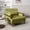 Green, variant on EUROCO Oversized Armchair Accent Chair, Single Sofa Lounge Chair with Circular Armrests, Ergonomic Lumbar Support and Vintage Roman Column Legs for Living Room,Beige