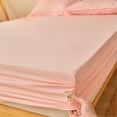 thumbnail image 4 of Clearance! Solid Color Japanese Yarn Dyed Single Bed Cover Pillowcase Set Bed Sheet and Pillow Case + 1 Pair, 4 of 4