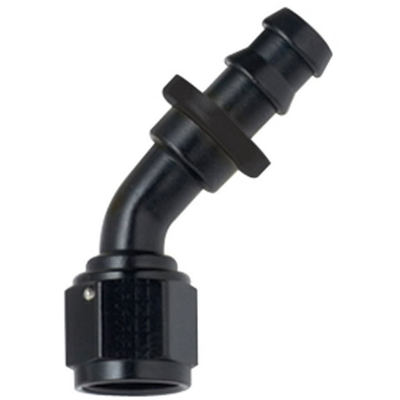 Fragola Performance Systems 204506-Bl Hose Fitting #6 45 Degree Push Lock Black