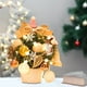 thumbnail image 5 of Mini árbol de Navidad de pino artificial de 30 cm, PVC, para mesa, decoración navideña, color rosa y beige | Ligero, portátil y reutilizable, ideal para fiestas navideñas en casa, oficina y, 5 of 6
