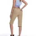 thumbnail image 7 of cfhntfmh Capri Pants for Women Elastic Waist Drawstring Summer Pants Casual Hiking Cargo Pants with Zip Pockets, 7 of 7