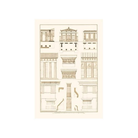 Doric Columns - Doric Order, Temple of Zeus And Cased Column Print (Unframed Paper Print 20x30)