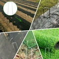 thumbnail image 2 of "100Pcs Galvanized Garden Staples Landscape Ground Nails Stakes Pins Spikes Pegs U-shaped 6"" 11 Gauge Steel Fit for Securing Weed Barrier Fabric Landscape Ground Cover Lawn", 2 of 6