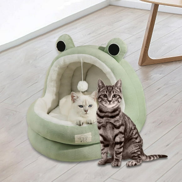 Cama para gatos Salvador Semicerrada Resistente al desgaste Antideslizante Impermeable Acogedora perrera de invierno
