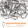 thumbnail image 5 of 100 Pack Aluminum Crimping Loop Sleeve and 16 Pack Stainless Steel Thimble for 5/64" Dia Wire Rope,, 5 of 8