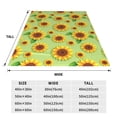 thumbnail image 3 of Balery Sunflower Leaves Manta de Felpa Suave y Acogedora – Cobija de Franela Aterciopelada para Cama, Lavable y Cálida para Sofá, Mascotas, Transpirable-60"x50", 3 of 7