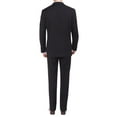 thumbnail image 2 of Mens Side Vent 2-piece Black Modern Fit Suit DTI DARYA, 2 of 5