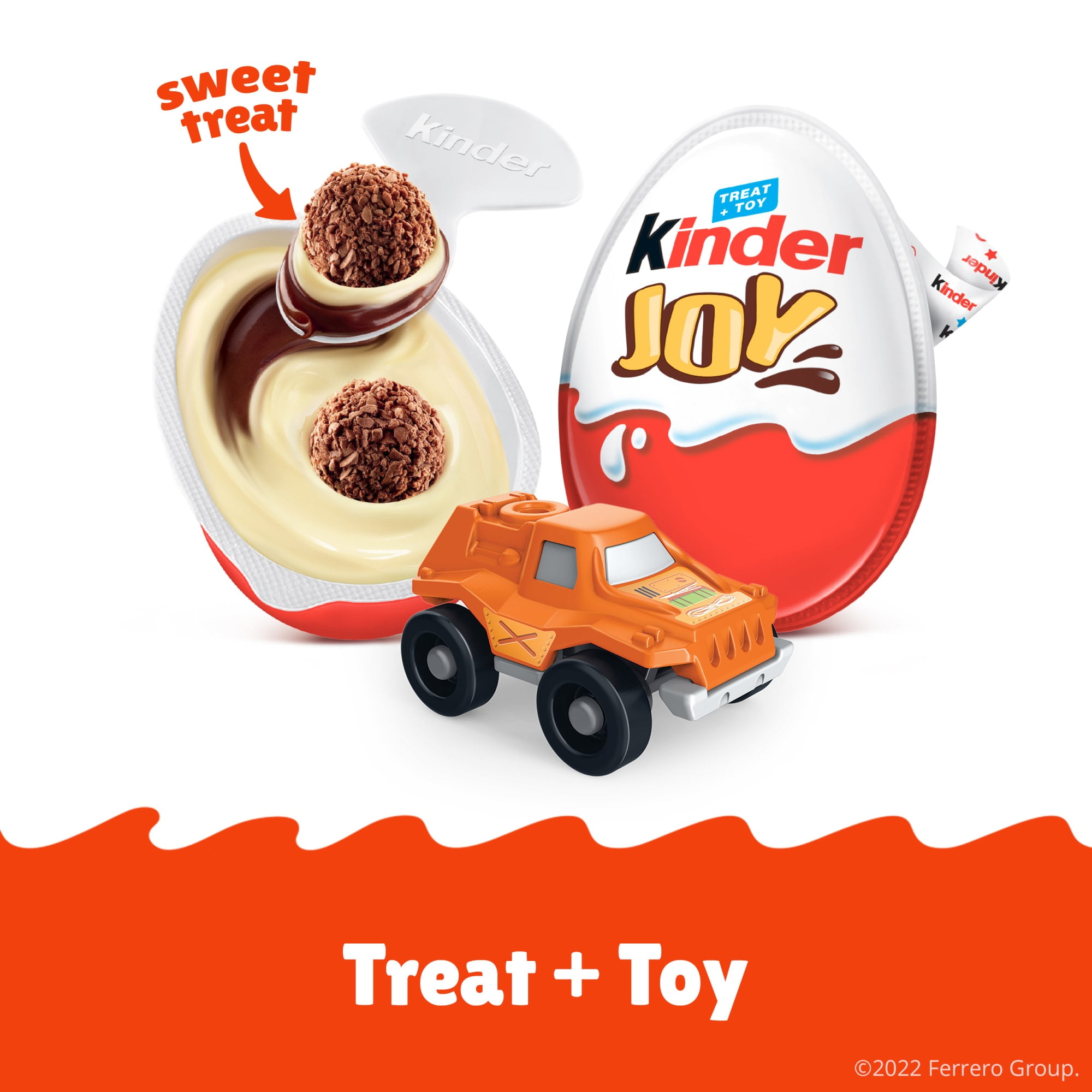 Kinder Joy Eggs, Sweet Cream and Chocolatey Wafers with Toy Inside, Great  for Easter Egg Hunts, 10.5 oz each, 15 Eggs