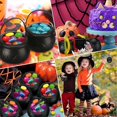 thumbnail image 2 of Black Witches Cauldron Candy Serving Bowls on Rack Plastic Candy Container Bucket Sets for Home Kitchen DecorationAs Shown, 2 of 5