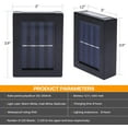 thumbnail image 6 of Solar Wall Lights Outdoor Up and Down LED Wall Sconce 4Pcs Dual-Head Porch Light Waterproof Deck Lamps for Garden Path Yard Patio Driveway Decor, Warm White, 6 of 7