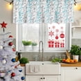 thumbnail image 5 of 2 Pack Valances for Window, Aqua Grey Botanical Short Curtains for Kitchen Bedroom Living Room, Spring Floral Summer Farmhouse Rod Pocket Small Window Treatment Valance Drapes 60 x 18 Inch, 5 of 8