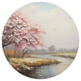 thumbnail image 3 of Trees Pink Round Plate Mats Non-Slip Place Mat Washable PVC Table Mats Set of 4 Heat Resistant Table Decoration for Kitchen Dining, 3 of 7