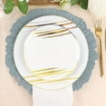 BalsaCircle 6 Dusty Blue 13" Acrylic Wooden Textured Round Reef Charger ...