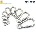 thumbnail image 2 of 304 Stainless Steel Screw Lock Climbing Gear Carabiner Quick Links Safety Snap Hook Chain Connecting Ring Carabiner Chain Buckle, 2 of 5