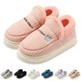 thumbnail image 2 of Slippers for Women,Men's and Winter Slippers Warm Cover Heel Non- Cozy Indoor Outdoor Comfortable Home Footwear,Womens Slippers,Pink,8.5, 2 of 4