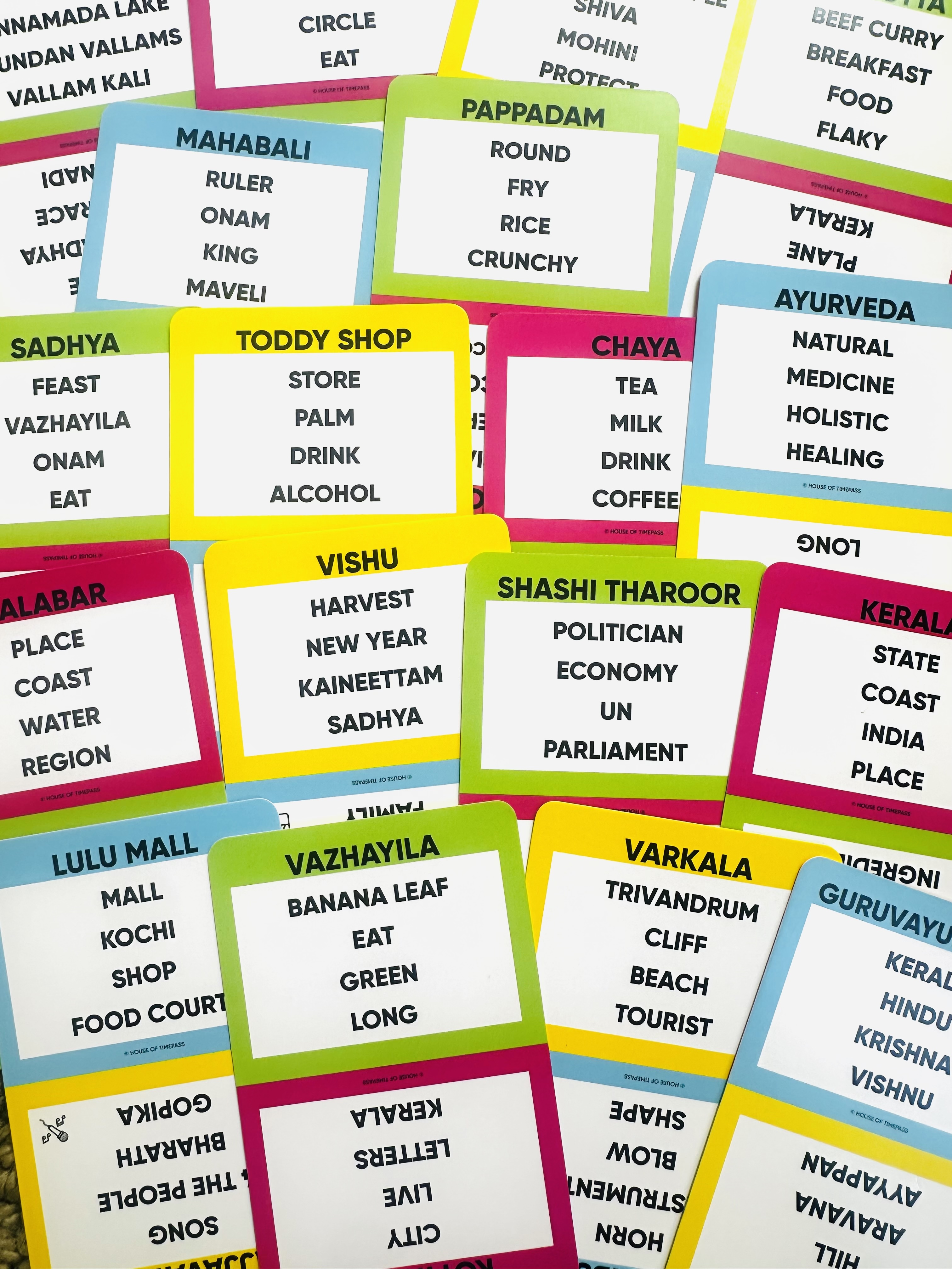 Desi Chaat Malayalam Taboo Game Pack l Onam Game l Onam Gift l 360 Words l 90 Cards l Malayalam Taboo l Desi Game l Kerala
