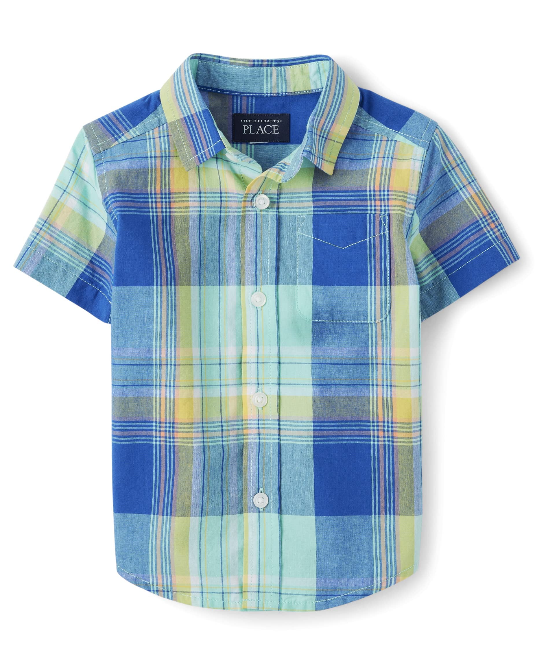 The Children's Place,And Toddler Boys Short Sleeve Button Down Shirt