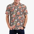 thumbnail image 2 of Balery Foxes Printed Men’s Short Sleeve Polo Shirt, Midweight Men's Shirt,Golf Polo shirts -XX-Large, 2 of 8