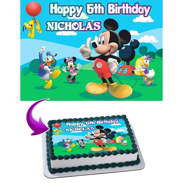 Mickey Mouse Clubhouse Edible Cake Image Topper ...
