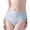 Blue, variant on Xijirk Women's Mid Waist Brief Panties Embossed Motif Knit Underwear with Flat Elastic Waist Band for Daily Casual Wear,Light Purple,XXL