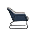 thumbnail image 4 of Sunpan Chaise Longue en Tissu Moderne 16" et Acier Watts en Noir/pierre, 4 of 8
