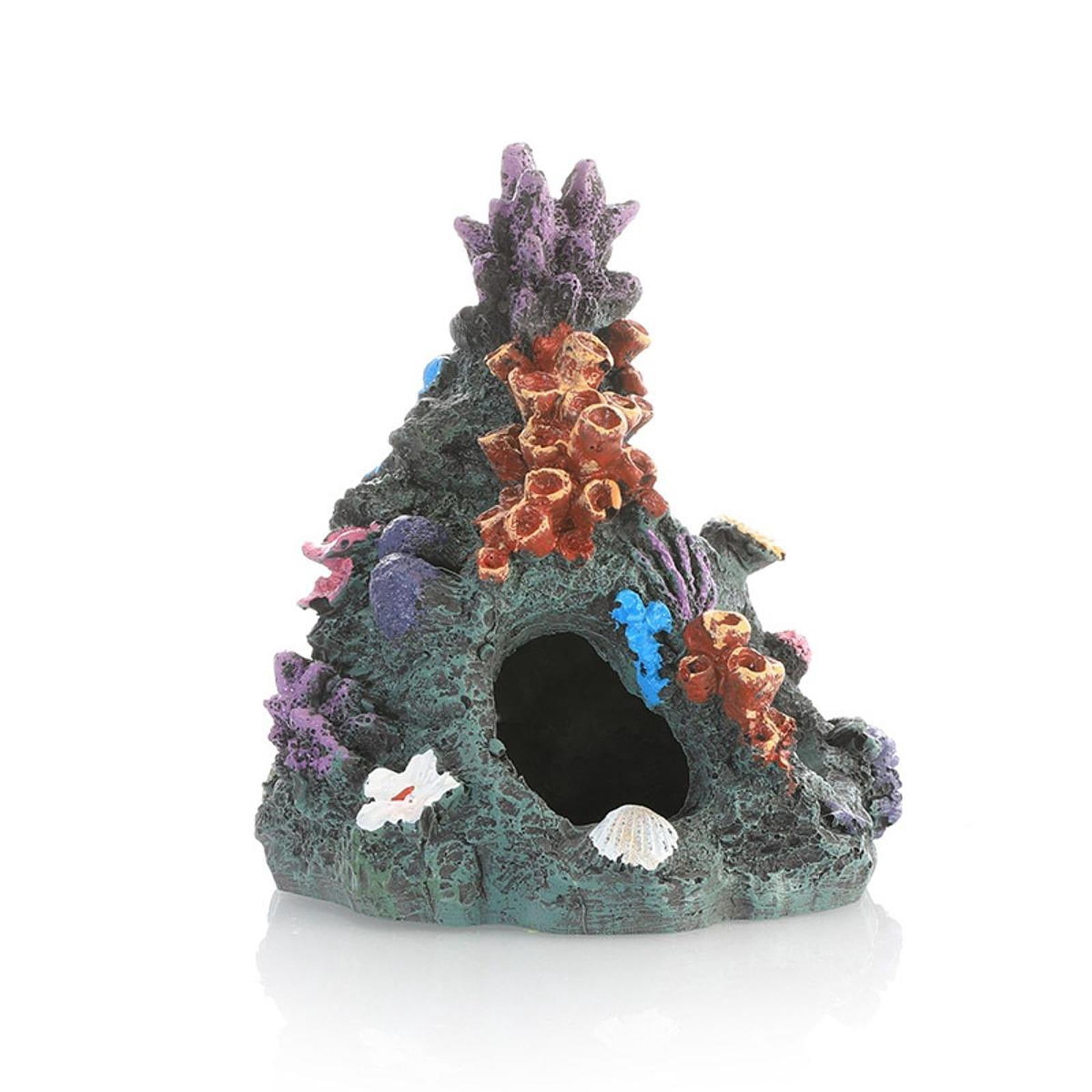 Zxpjkyu Resin Aquarium Coral Cave Fish Hiding Cave Hideaway Landscape Decor Resin Coral