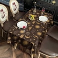 thumbnail image 2 of Brown Sun Moon Cloud Pattern Rectangle Tablecloth 60"x102",Waterproof Polyester Rectangle Table Cloth, Wipeable Spillproof Polyester Tablecloth for Dining, Camping, Indoor and Outdoor, 2 of 6
