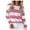 Pink, variant on WEIYLL Tshirt for Women Long Sleeve Striped Crew Neck Color Block Black Tees Sizes M
