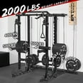Mikolo Smith Machine Home Gym, 2000lbs Smith Rack with Cable Crossover