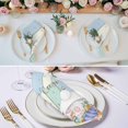 thumbnail image 3 of Easter Cloth Napkins, Spring Rabbit Ears Foot Flowers Eggs Green Wooden Washable and Reusable Dinner Napkins Set of 8, Table Napkin for Kitchen Party Birthday Wedding Hotel Housewarming 20"x20", 3 of 9