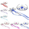 thumbnail image 2 of Girl's Tiara Rhinestone Decor Dress up Tiara Princess Crown with Princess Wand, 2 of 9