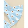 thumbnail image 6 of Bagilaanoe Toddler Baby Girl Summer Jumpsuit Sleeveless Daisy Print Romper Overalls 6M 12M 18M 24M 3T 4T Kids Flared Pants Summer Clothes, 6 of 6
