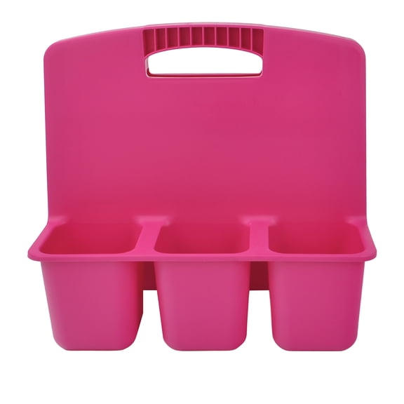 Pen+Gear Plastic Supply Caddy Desk Organizer, Pink