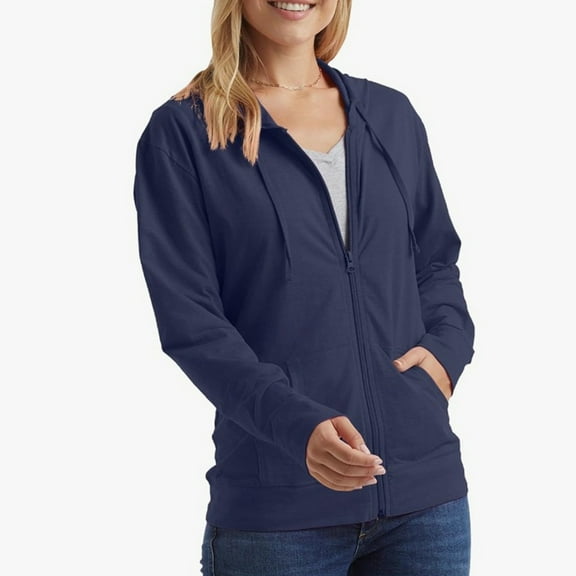 Hauaitttt Knitted Full Zip Hoodie with Slit Pockets Classic Hoodie Style Sporty Hoodies for Women Zip up Womens Fall Clothes Casual Women Hoodie Sweatshirts Winter Hoodie Women Womens Hoodie Full Zip