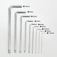 thumbnail image 2 of Uxcell 9 Pieces Ball End Hex Wrench Set 1.5mm-10mm Metric CR-V Steel L Shaped Long Arm Repairing Tool Wrenches, 2 of 6