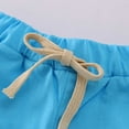 thumbnail image 6 of Cethrio Boys Cotton Shorts, Elastic Waist Sports Drawstring Summer Kids Athletic Shorts Sky Blue Size 3-4T, 6 of 6