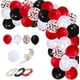 thumbnail image 1 of Kit de arco de guirnalda de globos rojo, negro y blanco DIY, 12 10 globos de confeti de látex con globos rojos, negros y blancos, tira de arco de 16 pies para cumpleaños de circo y barbacoa, 1 of 5