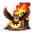 thumbnail image 6 of Colorful Vinyl Owl Stickers Waterproof Detective Style for Notebooks Luggage DIY Instruments, 6 of 8
