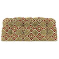 thumbnail image 5 of Jordan Manufacturing 3-Piece Adonis Jewel Red Geometric Outdoor Cushion Set with 2 Wicker Chair Cushions and 1 Wicker Bench Cushion, 5 of 13