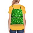 thumbnail image 5 of Wukai St Patrick's Day2 Waterproof Drawstring Backpack with Zipper Pocket,Large Foldable Gym Bag for Women and Men, Perfect for Sports, Yoga, and Travel, 5 of 8