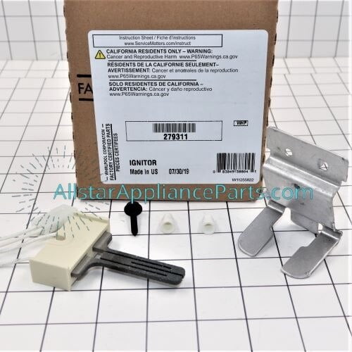 Whirlpool Flat Dryer Igniter Ignitor Kit 279311