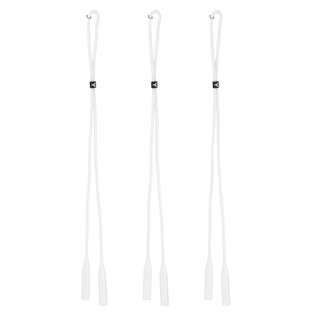 Uxcell 3 Pcs Sangle de Lunettes Réglable en Silicone pour Hommes Femmes, Blanc
