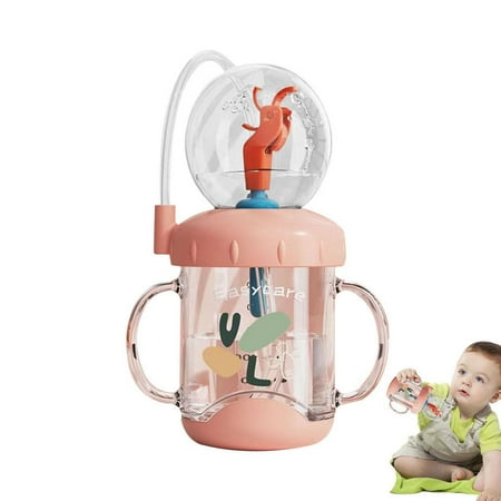 

Lucybak Cup with Straw Trend Straw Training Bottle with Windmill Spray 7.76 Oz Large Capacity Kids Drinking Bottle for Babies Toddlers and Infants sensible