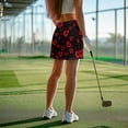 thumbnail image 5 of Uorisango Red Heart Women's Mini Tennis Skirt Stretchy Lightweight Size XS Tennis Golf Skirts for Women with Shorts Casual Soft Comfortable Athletic Daily Wear for Workout Sports, 5 of 7