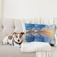 thumbnail image 4 of Ambesonne Blue Throw Pillow Cover 2 Pack, Sky Reflections Sunset, 24", Orange Blue, 4 of 5