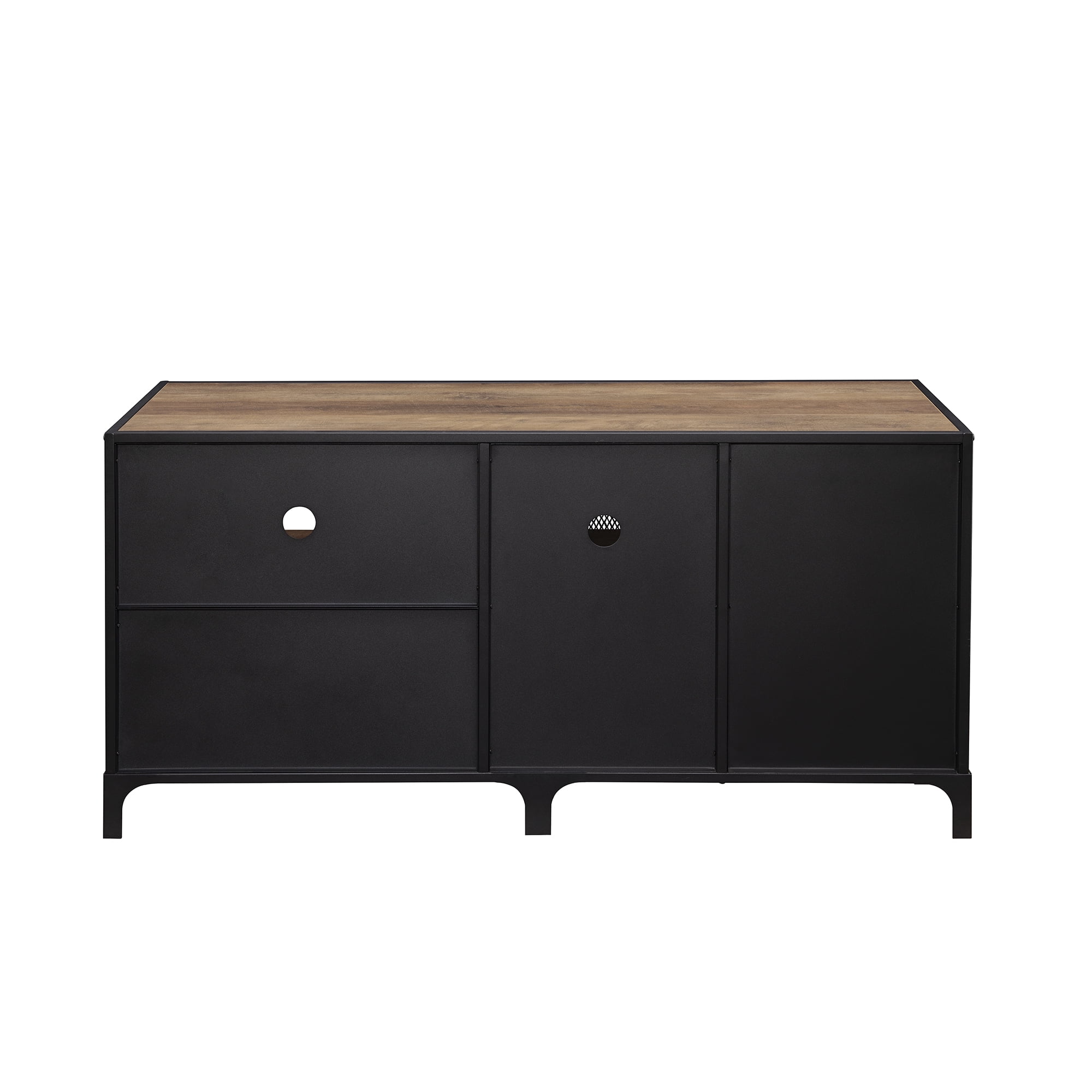 Manor Park Industrial TV Stand for TVs up to 58", Reclaimed Barnwood