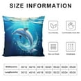 thumbnail image 5 of Fenyluxe Dolphin Pillow Covers for Couch Sofa Indoor Outdoor Square Summer Style 1PC 22x22in, 5 of 5