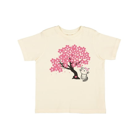 

Inktastic Japanese Cherry Tree Kitty Cat Girls Toddler T-Shirt